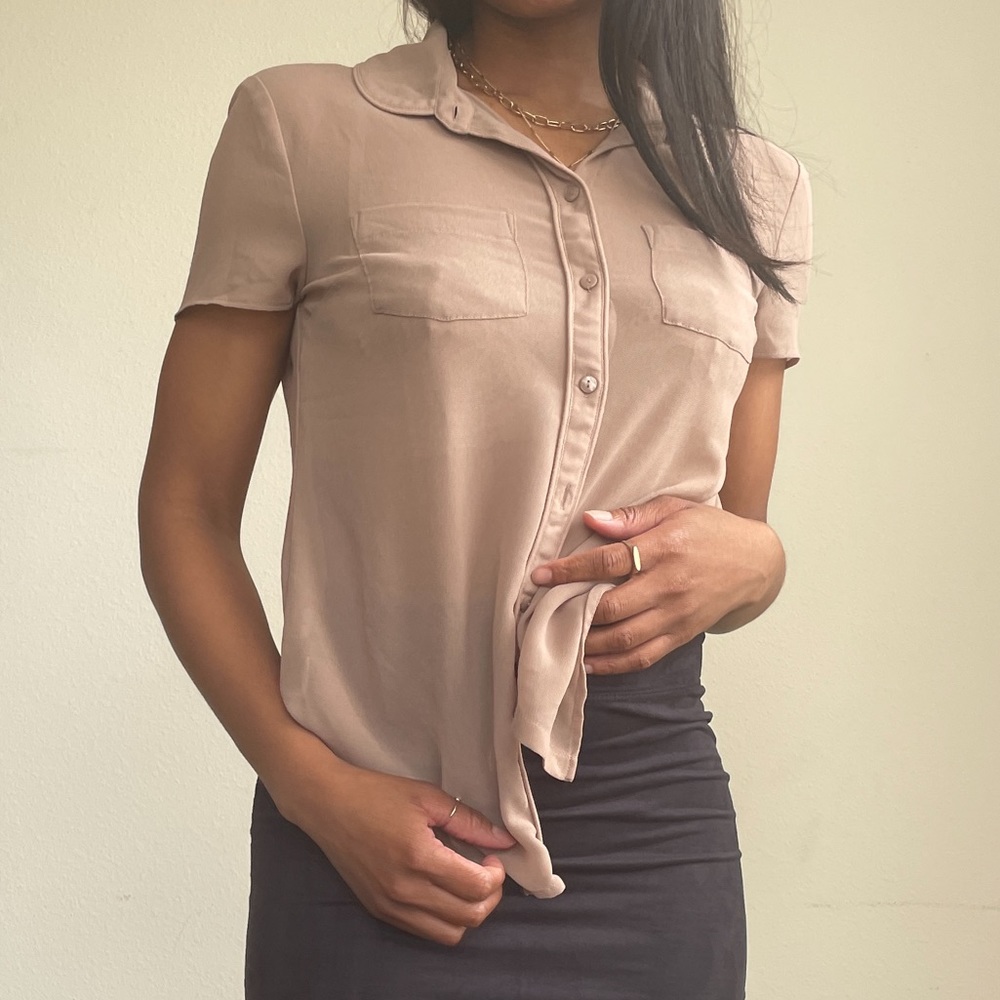 Sheer Button-up Top